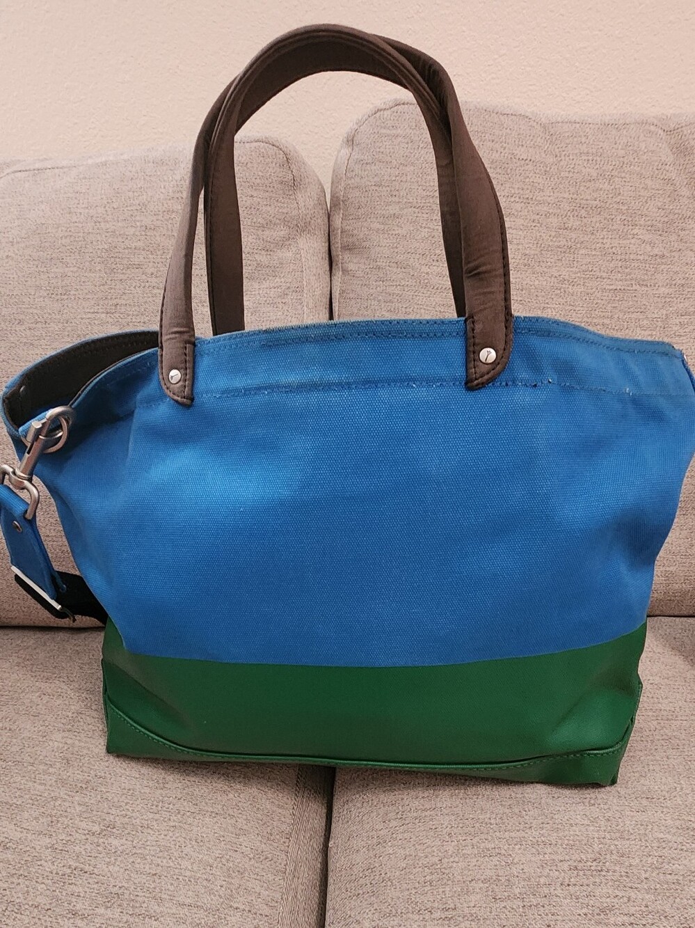 Jack Spade Blue and Green Two-Tone Bag - Picture 2 of 10